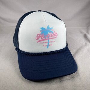 Florida‎ The Sunshine State Hat Women OS Blue Trucker Cap Mesh Back Richardson